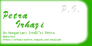 petra irhazi business card